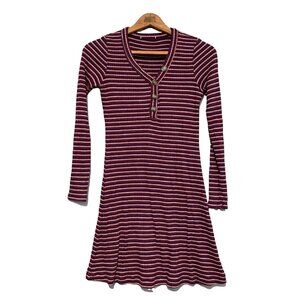 American Eagle super soft flaired dress with multi-color stripes